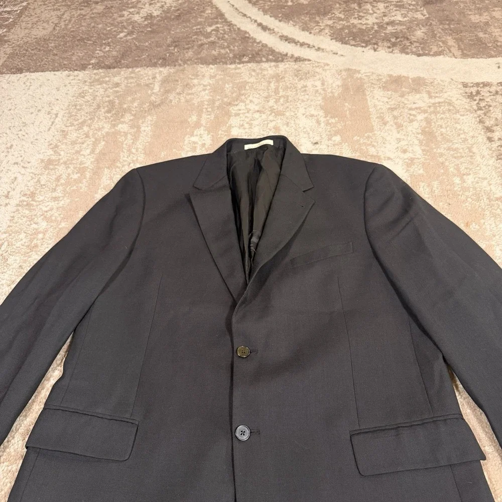 Joseph Abboud Men's Wool 2 Button Tuxedo Jacket Black USA 44L Blazer Jacket